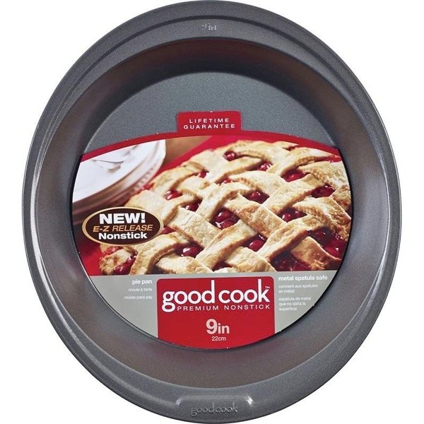 Goodcook 0 Pie Pan, 9 in Dia, 1312 in OAL, Steel, NonStick Yes, Dishwasher Safe No 4035